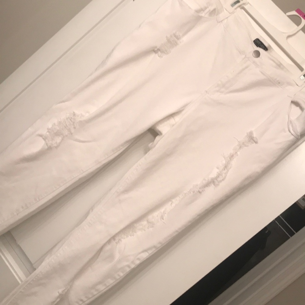 White Distressed Jeans